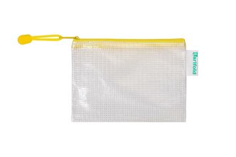 tarifold obálka se zipem, A5, PVC síťovina, žlutá, 8 ks
