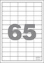 Spoko samolepicí etikety, 38 x 21,2 mm, papír/A4, bílé