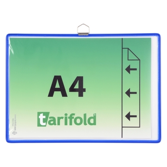 tarifold rámeček s kapsou a očkem, A4, otevřený bokem, modrý, 5 ks