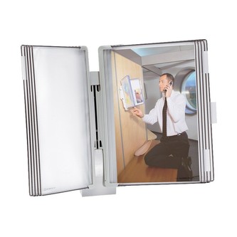 Nástěnný držák, šedý, komplet, 10 kapes, DJOIS