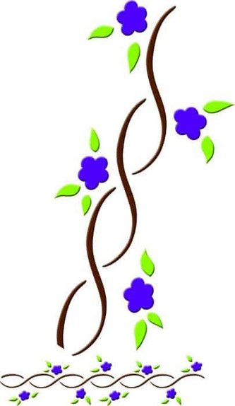 Plastová šablona Květy