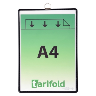 tarifold rámeček s kapsou a očkem, A4, otevřený shora, černý, 5 ks