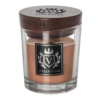 Svíčka oválná váza Vellutier, Divoký cedr, 90g