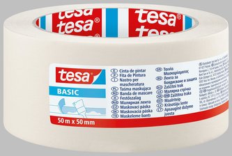 tesa maskovací páska základní, 50 m x 50 mm, bílá