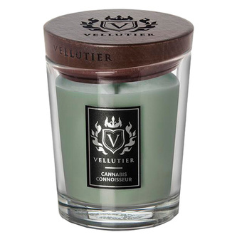 Medium Candle - Cannabis Connoisseur, Medium Candle | Green;Grey | Sensual | Cannabis Connoisseur