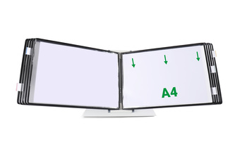 tarifold závěsný rámeček s kapsou, A4, otevřený shora, černé, 10 ks