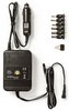 NEDIS univerzální DC/DC napájecí adaptér/ auto adaptér/ 24 W/ 1.5 / 3 / 4.5 / 6 / 7.5 / 9 / 12 V DC/ 24 V DC/ 2 A/ černý