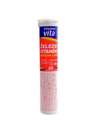 Vitar - MaxiVita železo + vitamin C 20 šumivých tablet