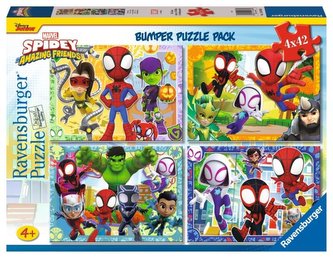 Puzzle Spidey a jeho úžasní přátelé 4x42 dílků