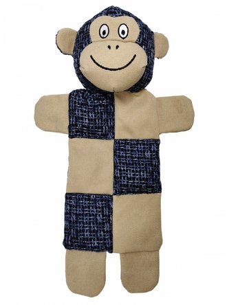 Hračka pro psy opice kostkovaná 32cm