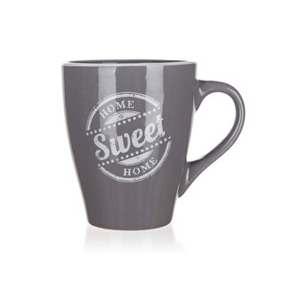BANQUET Hrnek keramický SWEET HOME 310 ml, šedý