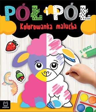 Kolorowanka malucha z owcą. Pół i pół Kolorowanka malucha z owcą. Pół i pół