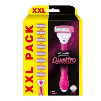 Wilkinson Quattro for Women XXL - náhradní hlavice 8 ks + strojek