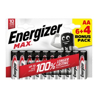 Baterie Energizer MAX AA 6+4 zdarma