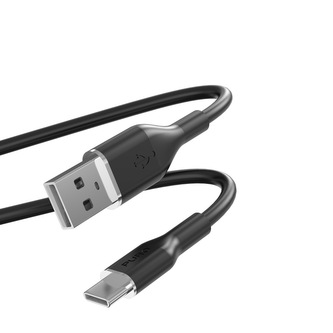 PURO ICON Soft Cable - USB-A na USB-C 1,5 m (Black)