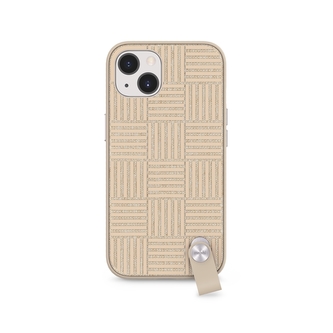 Moshi Altra - Pouzdro s odnímatelným vodítkem pro iPhone 13 (Antimikrobiální NanoShield™) (béžová)