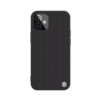 Nillkin Textured Case Odolné vyztužené pouzdro s gelovým rámem a nylonem na zadní straně iPhone 12 mini black