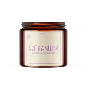 Svíčka s bavlněným knotem - Geranium 80 g