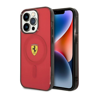 Ferrari Translucent MagSafe - pouzdro pro iPhone 14 Pro (červené)