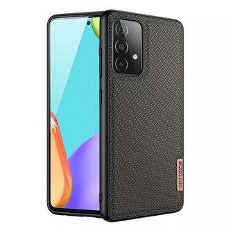 Kryt pouzdra Dux Ducis Fino potažený nylonovým materiálem pro Samsung Galaxy A72 4G zelený