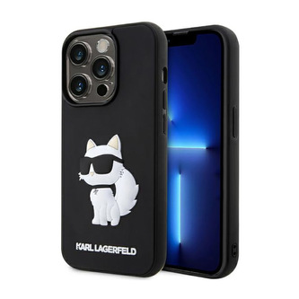 Karl Lagerfeld 3D Rubber NFT Choupette - pouzdro pro iPhone 14 Pro Max (černé)