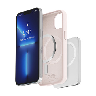 PURO ICON MAG - Pouzdro pro iPhone 14 Pro Max MagSafe (Dusty Pink)