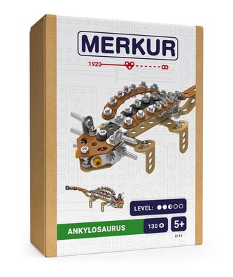 Stavebnice MERKUR Ankylosaurus 130ks v krabici 13x18x5cm