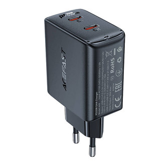 Nástěnná nabíječka Acefast A49 2x USB-C, 35W PD (černá)