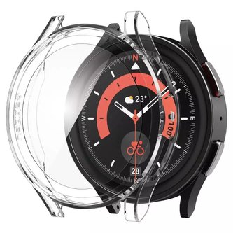 Pouzdro Spigen Thin Fit s tvrzeným sklem pro Samsung Galaxy Watch 5 Pro (45mm) Crystal Clear