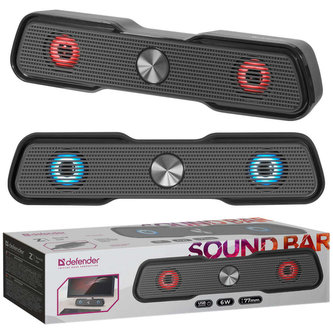 Soundbar Defender Z1 s RGB LED podsvícením USB dálkové ovládání USB 5V mini jack 3,5 mm