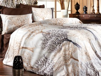 Saténový povlak na polštář 30x40cm Trees cream Saténový povlak na polštář 30x40cm Trees cream