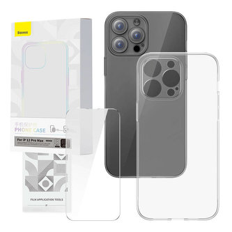 Transparent Case and Tempered Glass set Baseus Corning for iPhone 12 Pro Max