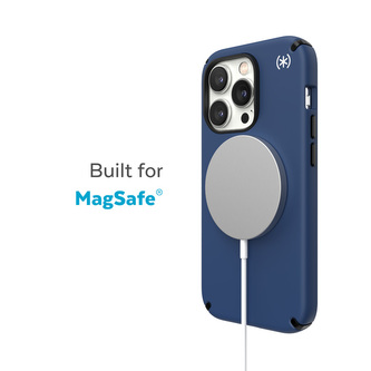 Speck Presidio2 Pro + MagSafe - Pouzdro pro iPhone 14 Pro Max s MICROBAN (Coastal Blue / Black / White)