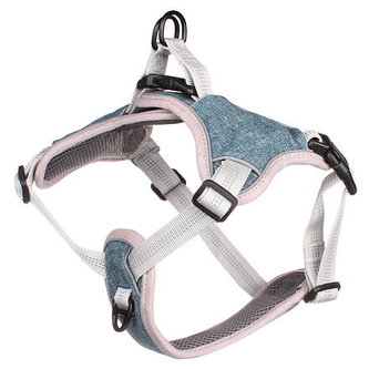 Mesh postroj pro psy modrá rozměr L