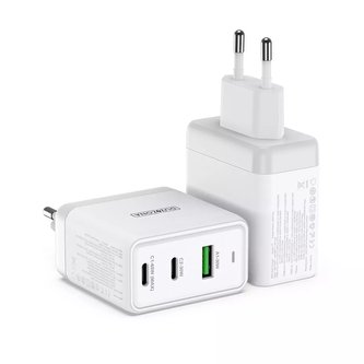 Duzzona 3portová nabíječka GaN 2 x USB Type C USB 65W PD QC3.0 bílá (T1) Duzzona 3portová nabíječka GaN 2 x USB Type C USB 65W PD QC3.0 bílá (T1)
