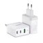 Duzzona 3portová nabíječka GaN 2 x USB Type C USB 65W PD QC3.0 bílá (T1)