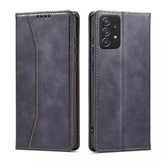 Magnet Fancy Case Case pro Samsung Galaxy A52 / A52 5G / A52s 5G Pouch Wallet Card Holder Card Stand Black