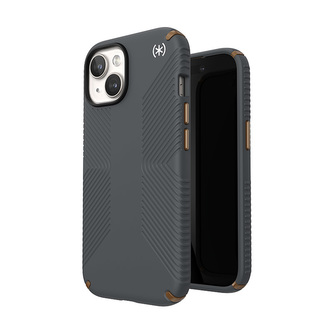 Speck Presidio2 Grip - pouzdro pro iPhone 15 / iPhone 14 / iPhone 13 (Charcoal Grey / Cool Bronze / White)