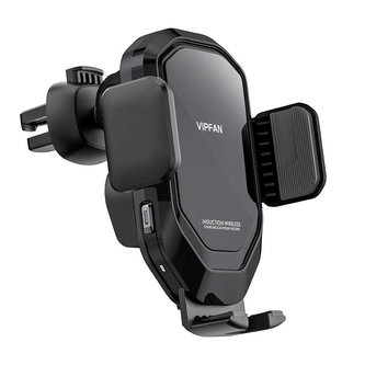 Gravitační držák do auta Vipfan W02 s 15W indukční nabíječkou Qi (černý)