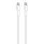 PURO Fabric - Odolný opletený kabel USB-C na USB-C 1,2 m (bílý)
