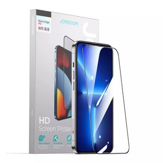 Joyroom Knight 2,5D TG Tempered Glass pro iPhone 14 Full Screen s průhledným rámem (JR-H01)