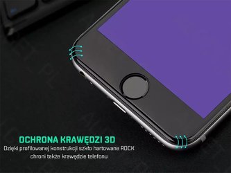 Tvrzené sklo FULL 3D ROCK iPhone 6 / 6S PLUS Black