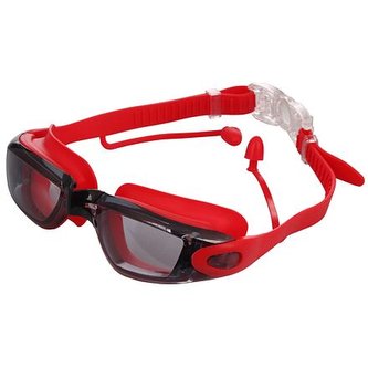 Silba plavecké brýle se špunty do uší červená balení 1 ks