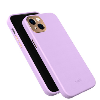 Moshi Napa MagSafe - kožené pouzdro pro iPhone 14 Max (levandulově fialové)