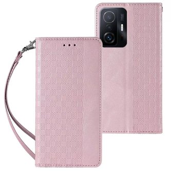 Magnet Strap Case Case pro Samsung Galaxy A12 5G Pouch Wallet Mini Lanyard Pendant Pink