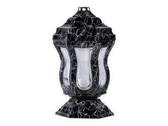 Hřb.Lucerna 45cm vklad 120g 38h. efekt mramor, černá