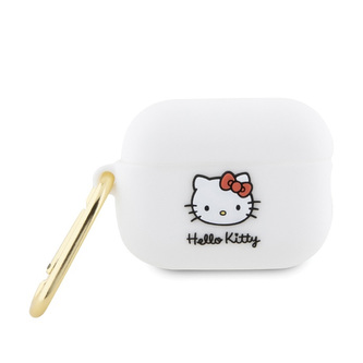 Hello Kitty Silicone 3D Kitty Head - pouzdro pro AirPods Pro 2 (bílé)
