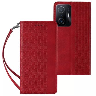Magnet Strap Case Case pro Samsung Galaxy A13 5G Pouch Wallet Mini Lanyard Pendant Red