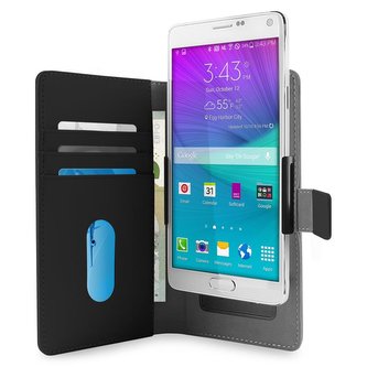 PURO Smart Wallet - Univerzální pouzdro s držákem na focení s kapsičkami na karty a peníze, velikost XXL (černá)