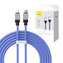 Fast Charging cable Baseus USB-C to Coolplay Series 2m, 20W (purple)